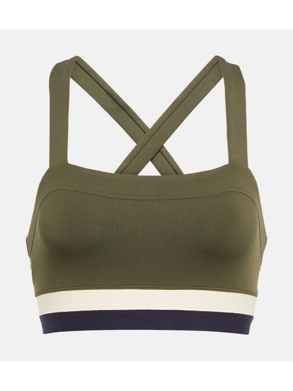 Eres Womens Arjuna Crop Top Bra Olive Large NWT!!